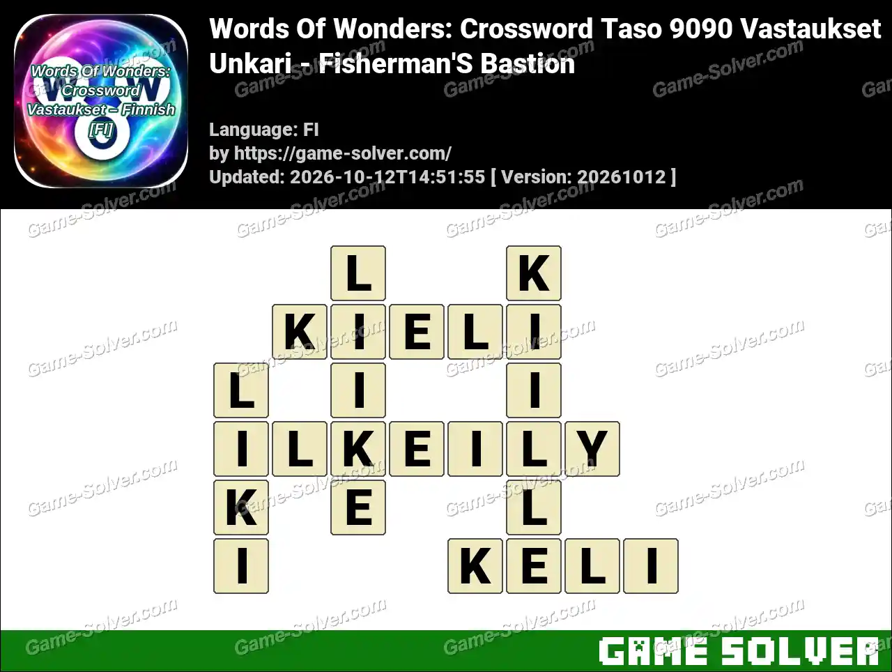 Words Of Wonders: Crossword Taso 9090 Vastaukset – Unkari – Fisherman’S Bastion
